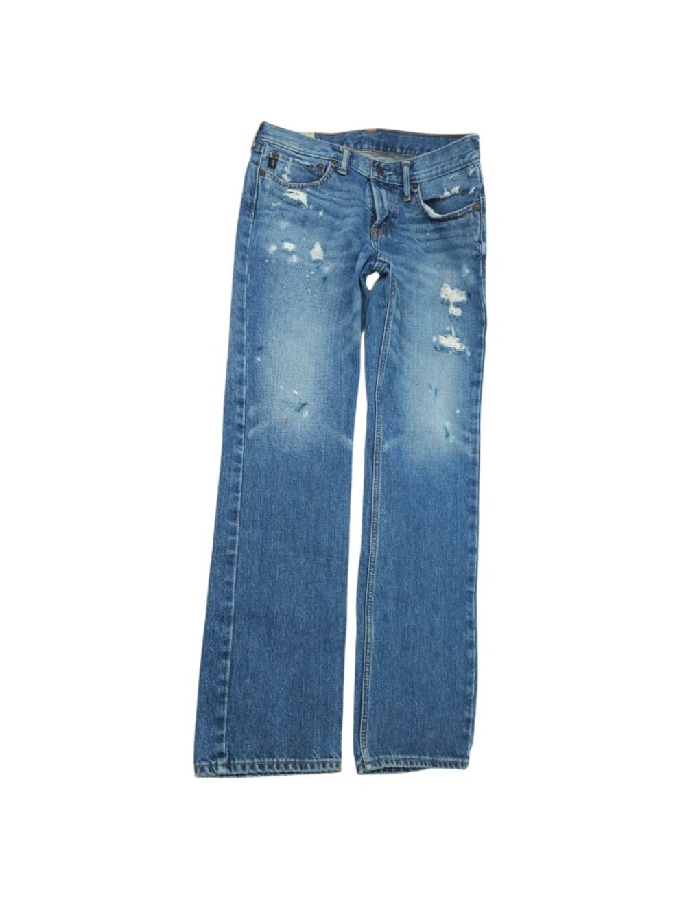 Abercrombie Kids Jeans 16 Paint Splatter Distressed Ripped Straight Denim Pants
